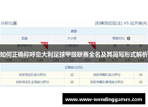 如何正确称呼意大利足球甲级联赛全名及其简写形式解析